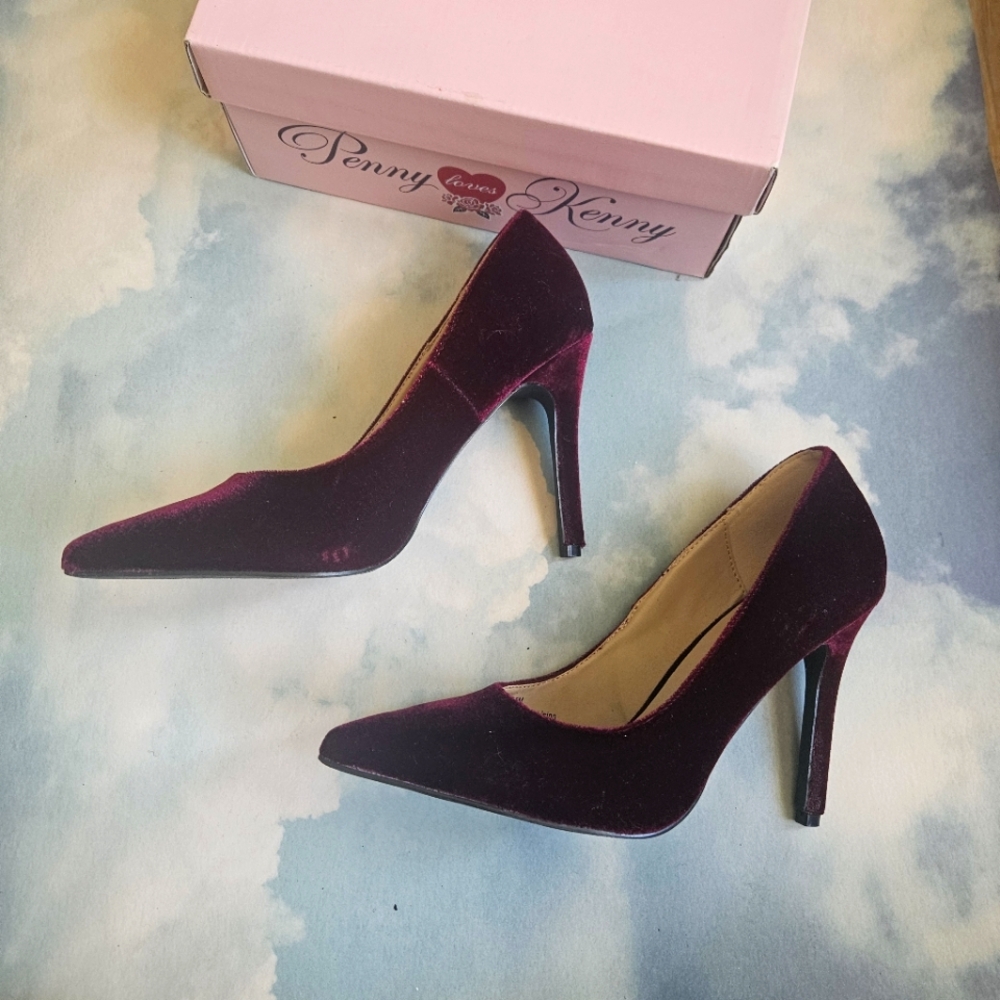 Red Velvet Pointed Toe Heels Velvet Heels Sexy Heels